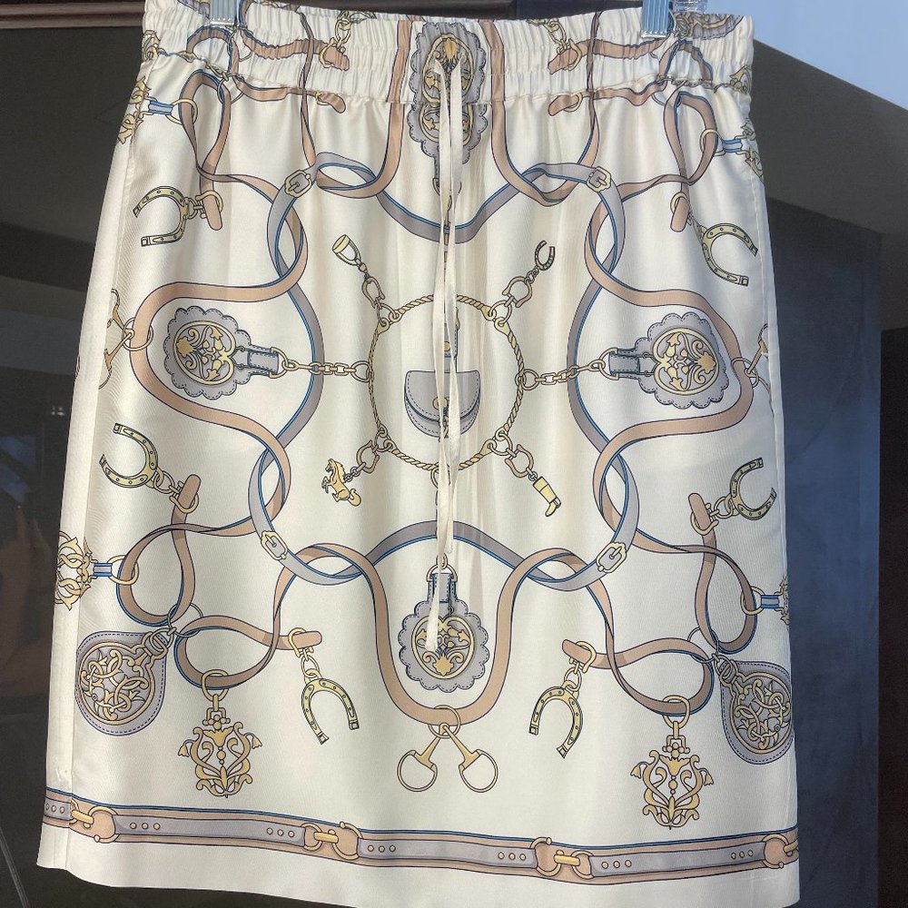 JMcLaughlin Print Skirt, size Large